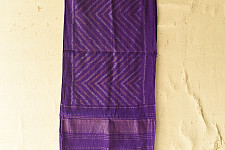 Vasant . वसंत ~ Woolen Patola Muffler ~ Blue Laheriya