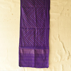 Vasant . वसंत ~ Woolen Patola Muffler ~ Blue Laheriya