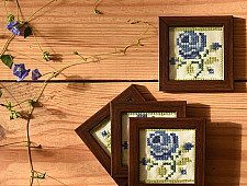 Joyance | Coaster - Blue Rose ( Set of Four )