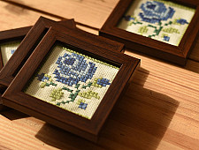 Joyance | Coaster - Blue Rose ( Set of Four )