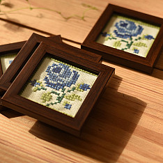 Joyance | Coaster - Blue Rose ( Set of Four )