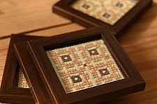 Joyance | Cross Stitch Coaster (Set Of Four)