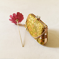 A pocket full of joy ~ Patola Clutch Purse / Golden Sling Bag