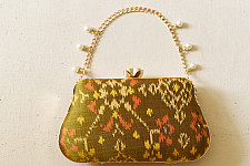 A pocket full of joy ~ Patola Clutch Purse / Golden Sling Bag