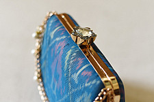 A pocket full of joy ~ Patola Clutch Purse / Sling Bag - Blue