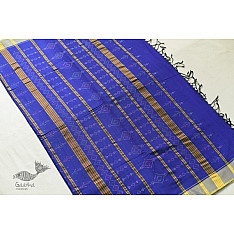 Aranya | Tangaliya Handwoaven Saree ~ Blue