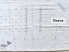 Aranya | Tangaliya Cotton Blouse Piece - White