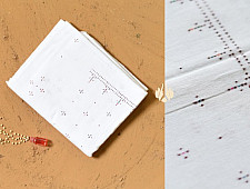 Aranya | Tangaliya Cotton Blouse Piece - white