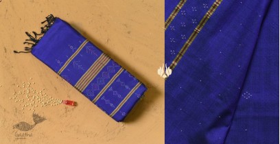 Aranya | Tangaliya Handwoaven Saree ~ Blue