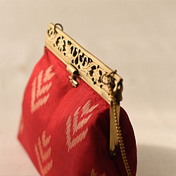 A pocket full of joy | Patola Red Clutch Purse