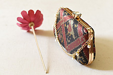 A pocket full of joy ~ Patola Clutch Purse / Black Sling Bag