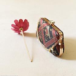 A pocket full of joy ~ Patola Clutch Purse / Black Sling Bag