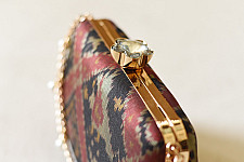 A pocket full of joy ~ Patola Clutch Purse / Black Sling Bag