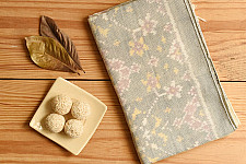 Vasant . वसंत ~ Woolen Patola Muffler ~ Grey Traditional