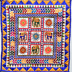 Wall Hanging ⁂ Kutchi Embroidered Traditional Wall Hanging Chakla