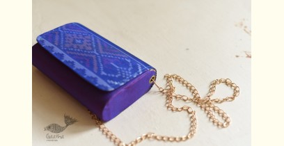 A pocket full of joy ~ Patola Silk Clutch / Sling Purse - Purple Blue