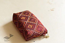 A pocket full of joy || Patola Clutch / Sling Silk Purse - Maroon