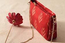 A pocket full of joy | Patola Red Sling Bag