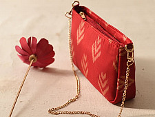 A pocket full of joy | Patola Red Sling Bag