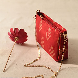 A pocket full of joy | Patola Red Sling Bag