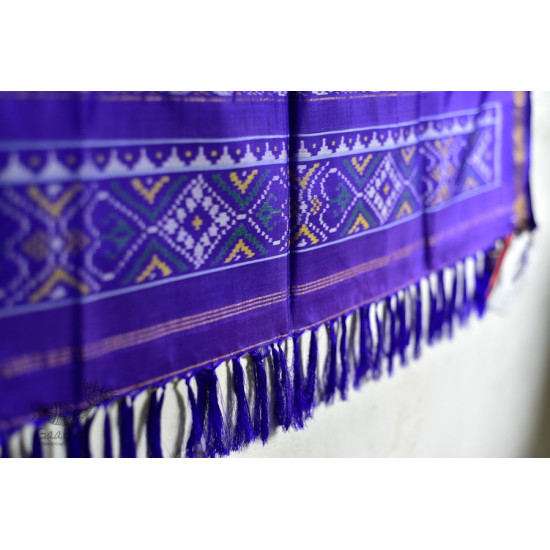 shop pure silk patola royal blue dupatta