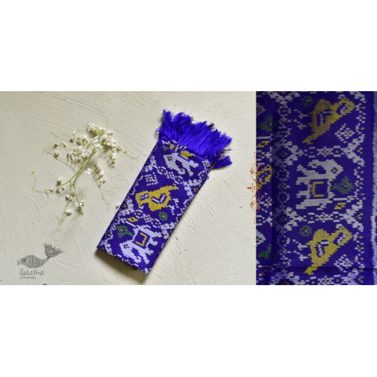 shop pure silk patola royal blue dupatta