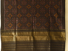 Vasant . वसंत ~ Woolen Patola Shawl ~ Black Diamond Motif