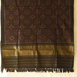 Vasant . वसंत ~ Woolen Patola Shawl ~ Black Diamond Motif