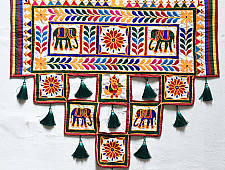 Wall Hanging ⁂ Kutchi Embroidered / Traditional Wall Hanging Chakla