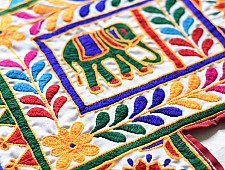 Wall Hanging ⁂ Kutchi Embroidered / Traditional Wall Hanging Chakla