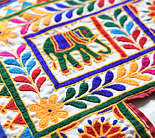 Wall Hanging ⁂ Kutchi Embroidered / Traditional Wall Hanging Chakla