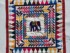 Wall Hanging ⁂ Kutchi Embroidered Wall Piece / Chakla