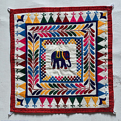 Wall Hanging ⁂ Kutchi Embroidered Wall Piece / Chakla