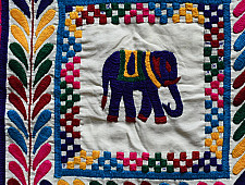 Wall Hanging ⁂ Kutchi Embroidered Wall Piece / Chakla