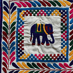 Wall Hanging ⁂ Kutchi Embroidered Wall Piece / Chakla