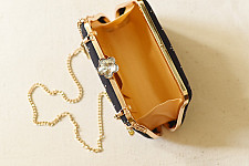 A pocket full of joy ~ Tangaliya Clutch Purse / Black Sling Bag