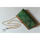 shop handmade patola silk Green purse