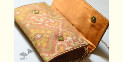 A pocket full of joy | Patola Sling Bag / Sling Purse - Golden