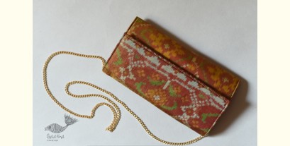 A pocket full of joy | Patola Sling Bag / Sling Purse - Golden