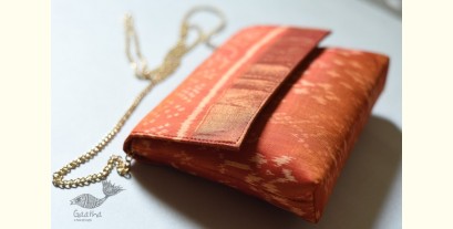 A pocket full of joy | Patola Purse / Sling Bag - Golden Orange