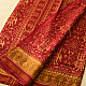 shop Handwoven Patola Silk Saree - Red Elephant Motif