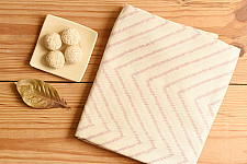 Vasant . वसंत ~ Woolen Patola Shawl ~ Off Whit Laheriya