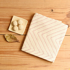 Vasant . वसंत ~ Woolen Patola Shawl ~ Off Whit Laheriya