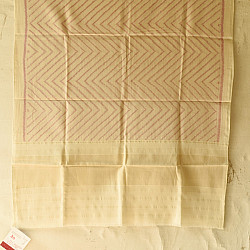 Vasant . वसंत ~ Woolen Patola Shawl ~ Off Whit Laheriya