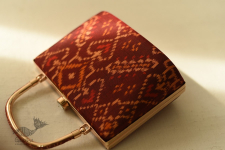 A pocket full of joy | Patola Silk Box Maroon Clutch