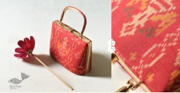 A pocket full of joy | Patola Silk Box Clutch - Red