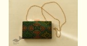 shop handmade Patola Silk Purse Cum Sling Bag - Green & Red