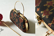 A pocket full of joy | Patola Purse / Sling Bag - Black