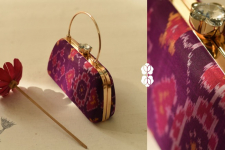 A pocket full of joy | Patola Purse / Sling Bag - Purple