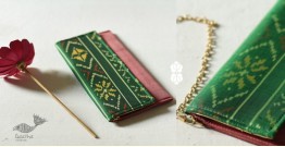 A pocket full of joy ✿ Patola Silk Sling Bag / Envelope Purse - Pink & green